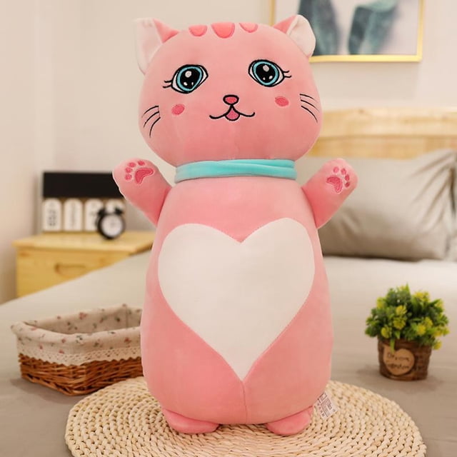 Nuevos juguetes de peluche de gato bonitos de 50/70/90cm, muñeco de peluche suave para niños, regalo de cumpleaños y Navidad Kawaii zhangmengya LED