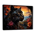 thumbnail image 2 of Designart "Surreal Sanctuary Black Orange Panther" Animals Floater Framed Canvas Print, 2 of 7