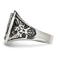 thumbnail image 3 of Chisel Stainless Steel Polished and Textured Enameled Eagle Ring, 3 of 7