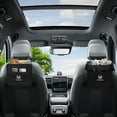 thumbnail image 7 of 2 Pack Customized Backseat Organizer Compatible with Honda - Multipurpose Hanging Storage for Cars, SUVs, Minivans & Trucks - Black PU Leather, Large Capacity, 7 of 7