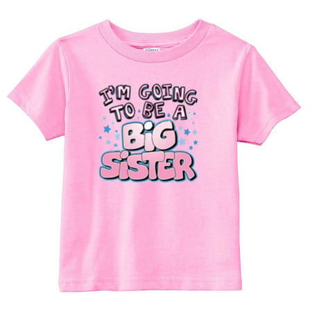 Lil Shirts I'm Going to Be A Big Sister Youth & Toddler Graphic Tee Shirt (Pink,