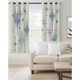thumbnail image 2 of Purple Yellow Diamond Blackout Curtains, Light Blocking Print Window Curtains, Modern Geometric Middle Century Thermal Insulated Window Drapes for Living Room Kitchen Cafe 2 Panels, 55"W x 39"L, 2 of 9