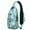 Greenish-blue-4, variant on Kawaii Llama Face Print Sling Backpack, Lightweight Crossbody Daypack with Adorable Alpaca Cartoon Pattern, Funny and Cute Design, Anti-theft Travel Bag for Outdoor, Gym, Daily Use