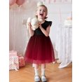 thumbnail image 3 of Arshiner Toddler Lace Tutu Dresses Ruffle Sleeve 3 Layers Tulle Flower Wedding Birthday Summer Dress, 3 of 6