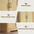 thumbnail image 4 of EDTara 4-Door Rattan Sideboard Cabinet, 30" Modern Storage Console Table for Entryway or Dining Room, 4 of 7