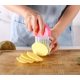 thumbnail image 4 of Cuchillo para cortar patatas de acero inoxidable de 4 piezas, cuchillo de hoja ondulada, para herramienta de cocina para patatas fritas, frutas, verduras, zanahorias, 4 of 5