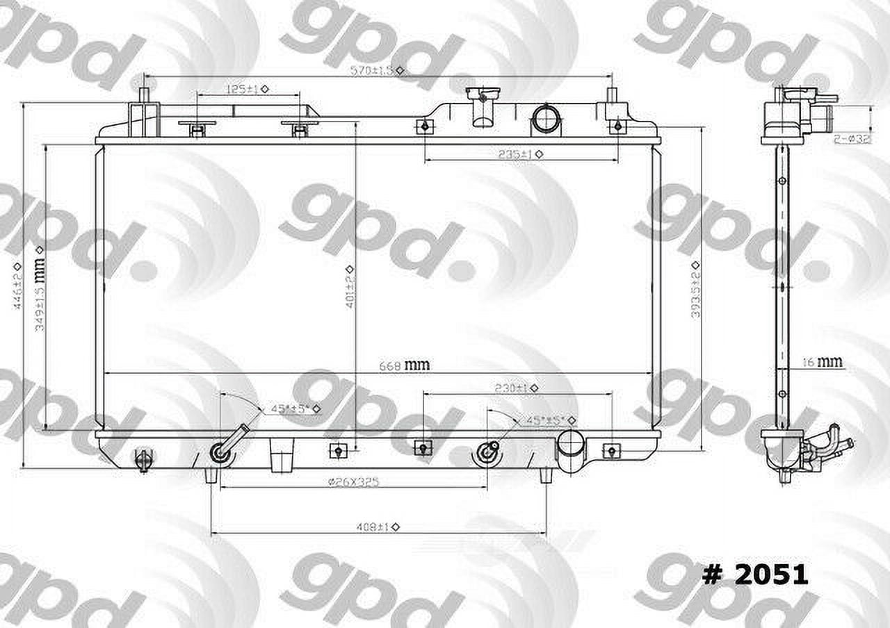 Radiator Fits select: 1997-2001 HONDA CR-V