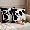 thumbnail image 2 of Halloween Outdoor Waterproof Pillow Covers, Cartoon Funny Error Ghost Black Decorative Square Throw Pillowcase Sofa Cushion Sham for Patio/Couch/Chair, 16"x16" 2 Pack, 2 of 8