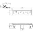 thumbnail image 2 of Dawn LSE120304 Seine River Series Square Shower Drain - 12 in., 2 of 2