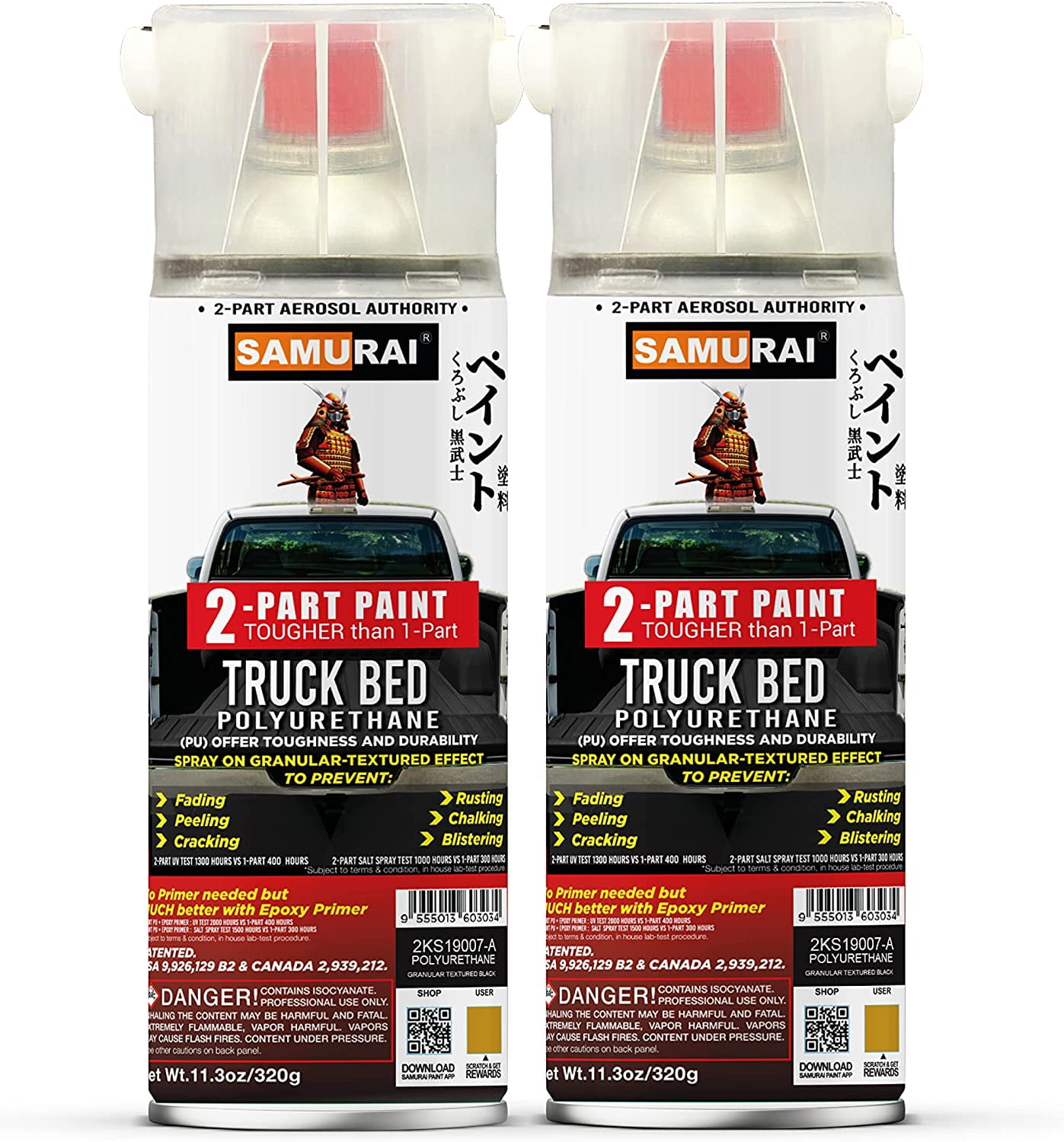 Samurai 2Part Polyurethane Granular Textured Truck Bed Liner Spray