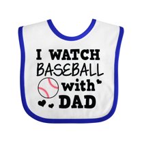 Inktastic I Watch Baseball with My Dad Boys or Girls Baby Bib