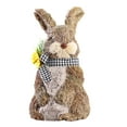 thumbnail image 1 of CIMAXIC Easter 1Pc Hand-woven Rabbit Adornment Emulation Desktop Decor Easter Ornament Khaki,9.45"X7.09"X5.12", 1 of 4