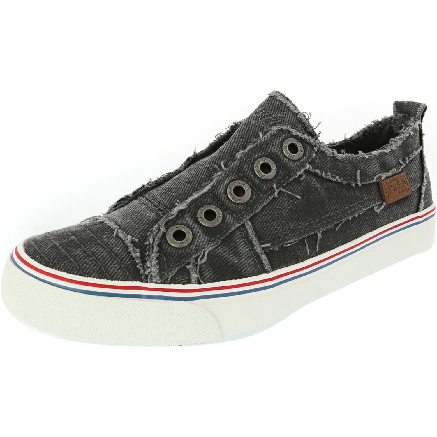 Blowfish Kids - Blowfish Women's Play Gray Hipster Smoked Twill Ankle-High Canvas Sneaker - 8M 