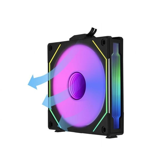 LIAN LI UNI FAN SL INFINITY 120 RGB BLACK  REVERSE BLADE VERSION ---UF-RSLIN120-1B (No controller included)