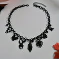 thumbnail image 3 of Top-kevin Gothic Heavy Chain Necklace - Black Gothic Pendant Necklace with Chains, Halloween Party Jewelry for Women, Year-Round Dark Fashion Necklace for Everyday or Halloween Outfits, 3 of 5