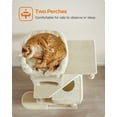 thumbnail image 6 of 61"H Cat Tree Cat Tower for Indoor Cats, Plush Multi-Level Cat Condo with Scratching Posts, Perches, Caves, Hammock, Beige, 6 of 9