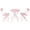 Pink, variant on 3 Piece Bistro Folding Outdoor Furniture Set, Portable Design for Bistro and Balcony