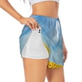 thumbnail image 3 of Lsque Blooming Sunflower Field Printed Women's Running Shorts with Liner Pockets,Elastic Quick Dry Workout Athletic Gym Yoga Shorts,Womens High Waist Shorts-Large, 3 of 9