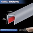 thumbnail image 2 of Cinta flexible de goma con borde, 10 mm, canal en U, 6 m, gris, 2 of 7