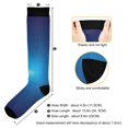 thumbnail image 3 of joogoo Blue Print Gradient Long Socks Women Men Knee High Sock, 3 of 8