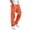 01-Orange, variant on Sahpxhe Men's Cargo Sweatpants Casual Straight Leg Elastic Waist Drawstring Pants with Multi Pockets for Workout Jogging White S