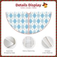 thumbnail image 4 of KLL Blue and White Squares Christmas Tree Skirt 48" ,Party Decorations Farmhouse for Christmas Decorations Holiday Party, 4 of 6