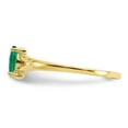 thumbnail image 3 of 10K Yellow Gold Ring Band with Stones (05) May Emerald Marquise Green, Size 8, 3 of 5