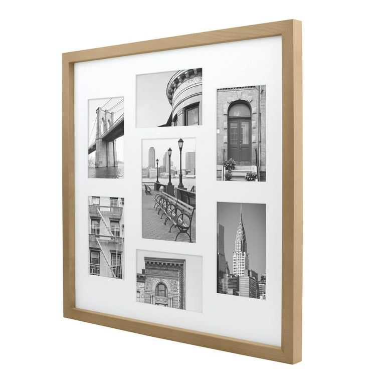 Hastings Home Wall Picture Collage with 3 Hanging Hooks - Brown