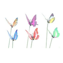 50 Pieces Butterfly Stakes Garden Decorations, Waterproof Pvc Outdoor Indoor Decoration For Yards Flower Pots, Realistic Swaying Design With Spring-Loaded Wings For Patio Lawn