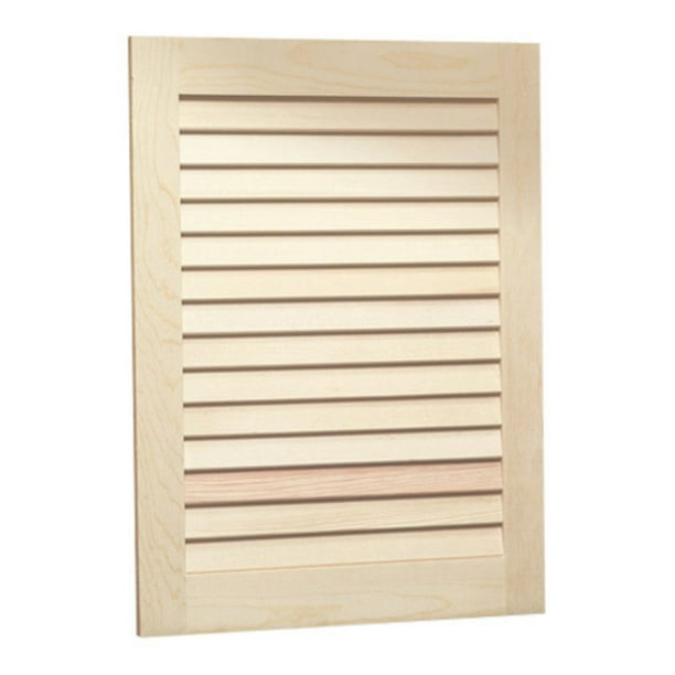 Jensen Medicine Unfinished Wood Louver Door Steel Body 16W x