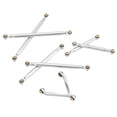 thumbnail image 4 of Pull Rod Tie Rod Kit For 1/24 RC Car, Aluminum Alloy High Accuracy Pull Rod Tie Rod Kit RC Car Spare Parts  For 1/24 Rc Cars For Model Car Silver, 4 of 8