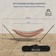 thumbnail image 2 of Belleze 10ft Double Hammock Stand with Carrying Case Kit, (Tropical), 2 of 7