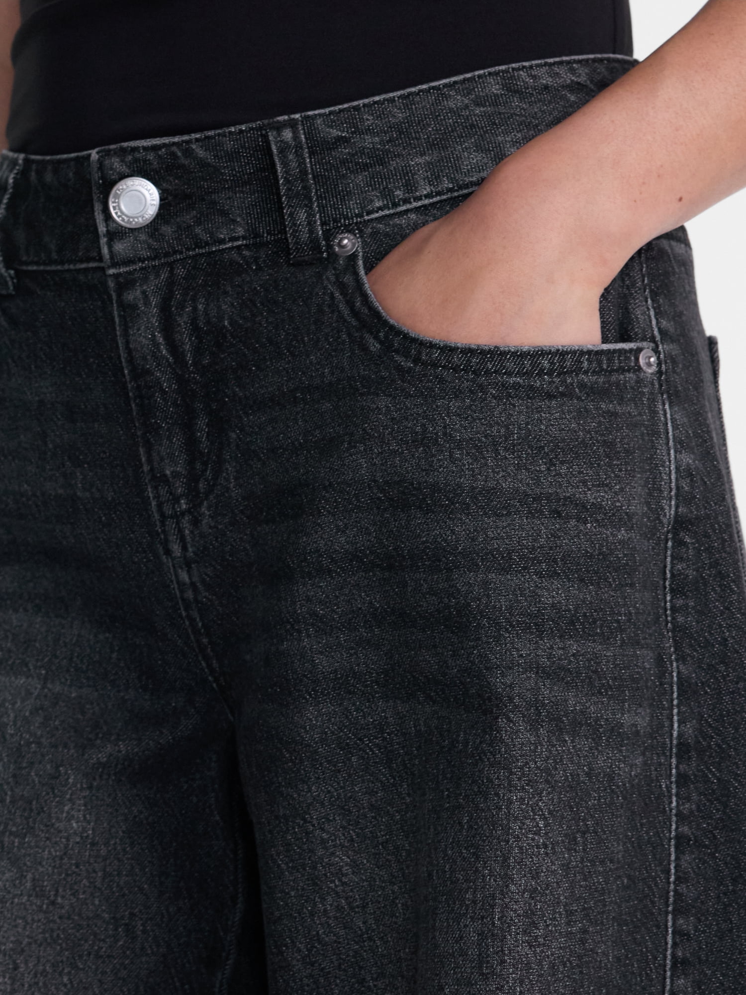 No Boundaries Ultra Baggy Barrel Jeans, 32.5'' Inseam, Women's Waist Sizes 00-20
