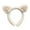 White, variant on Hair Clip Cat Ear Headband Brown Makeup-Friendly Elastic Hairwear for Women Soft Ears Cute Accessory for Washing Face Party Christmas and Dress Up