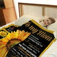 thumbnail image 4 of Sunflower Blanket Gifts for Mom Mothers Day Birthday Flower Floral Presents for Mother from Daughter Son Valentines Day Anniversary Thanksgiving Christmas Decor Soft Thtrow 50"x60", 4 of 6