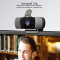 thumbnail image 3 of Cámara web 1080P con micrófono, cámara web EMEET C960, 2 cámaras web de transmisión con micrófono con cubierta de privacidad, cámara de computadora de 90°, cámara web USB Plug and Play para llamadas/conferencias, zoom/Skype/YouTube, computadora portátil/escritorio Rojo Verde, 3 of 5