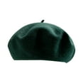 thumbnail image 2 of CHEGUTA Beret Hats for Women Wool Hat French Cap Winter Artist Painter Solid Color Casual Classic Solid Color Hats Dark Green, 2 of 9