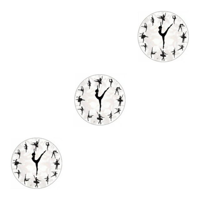 Redempat Round Music Keyboard Wall Clock Unique Style And Silent Operation For Any Room ABS Elegant Piano Key Clock Timeless Ballet 2 3Set