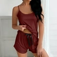 thumbnail image 2 of Posijego Womens Summer Pajama Sets Spaghetti Straps Camisole Tops Shorts Set Ladies Loungewear Outfits, 2 of 5
