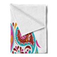 thumbnail image 2 of Ethnic Soft Flannel Fleece Throw Blanket, Eastern Featured Paisley Leaves Oriental Indie Hippie, Cozy Plush for Indoor and Outdoor Use, 50" x 60", Multicolor, by Ambesonne, 2 of 5