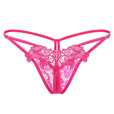 WELOIJEVBE Women Lace Thongs Lingerie Panties Cheeky Low Rise Sexy Lace Underwear Thong