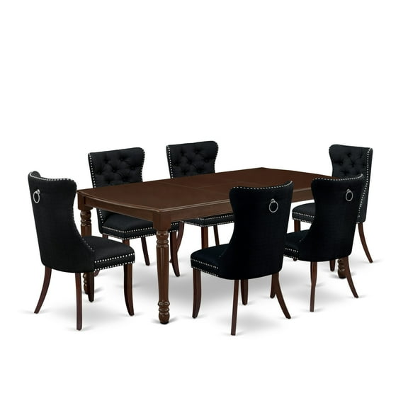 East West Furniture 7 Piece Dining Room Set