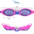 thumbnail image 5 of Gafas de natación para niños con tapones para los oídos de una sola pieza y clip nasal, lentes con protección UV y resistentes a la niebla, incluye bolsa de viaje para niños, niñas y niños, 5 of 5