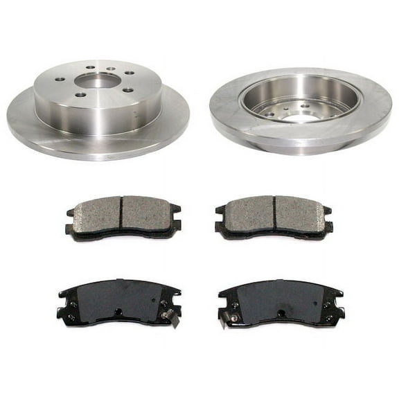 Rear Ceramic Disc Brake Pad and Rotor Kit - Compatible with 2006 - 2010 Chevy Impala 2007 2008 2009