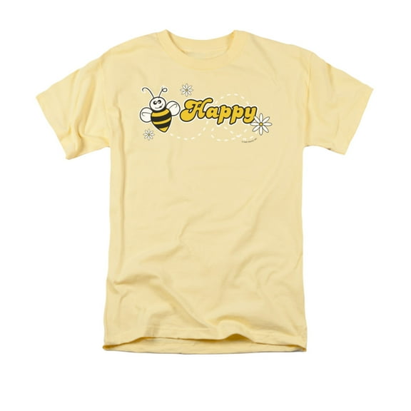 Bee Happy Funny Adult T-Shirt Tee