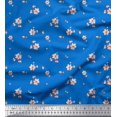 thumbnail image 1 of Tissu Popeline de Coton Pomme Feuilles & Magnolia Imprimé Floral par Yard 56 Pouces de Large, 1 of 5