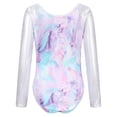 thumbnail image 6 of Ingzy Girls Gymnastics 3-Piece Leotard Set - Long Sleeve Sparkly Rhinestone Outfit with Shorts & Hairband | Ballet Dance Biketard Activewear for 5-12 Years, 6 of 9