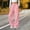 Pink, variant on LVHAOGJOB Straight Leg Sweatpants for Women Gym Workout Pants Elastic Waisted with Pockets Solid Color Stretch Ladies Pants Drawstrings