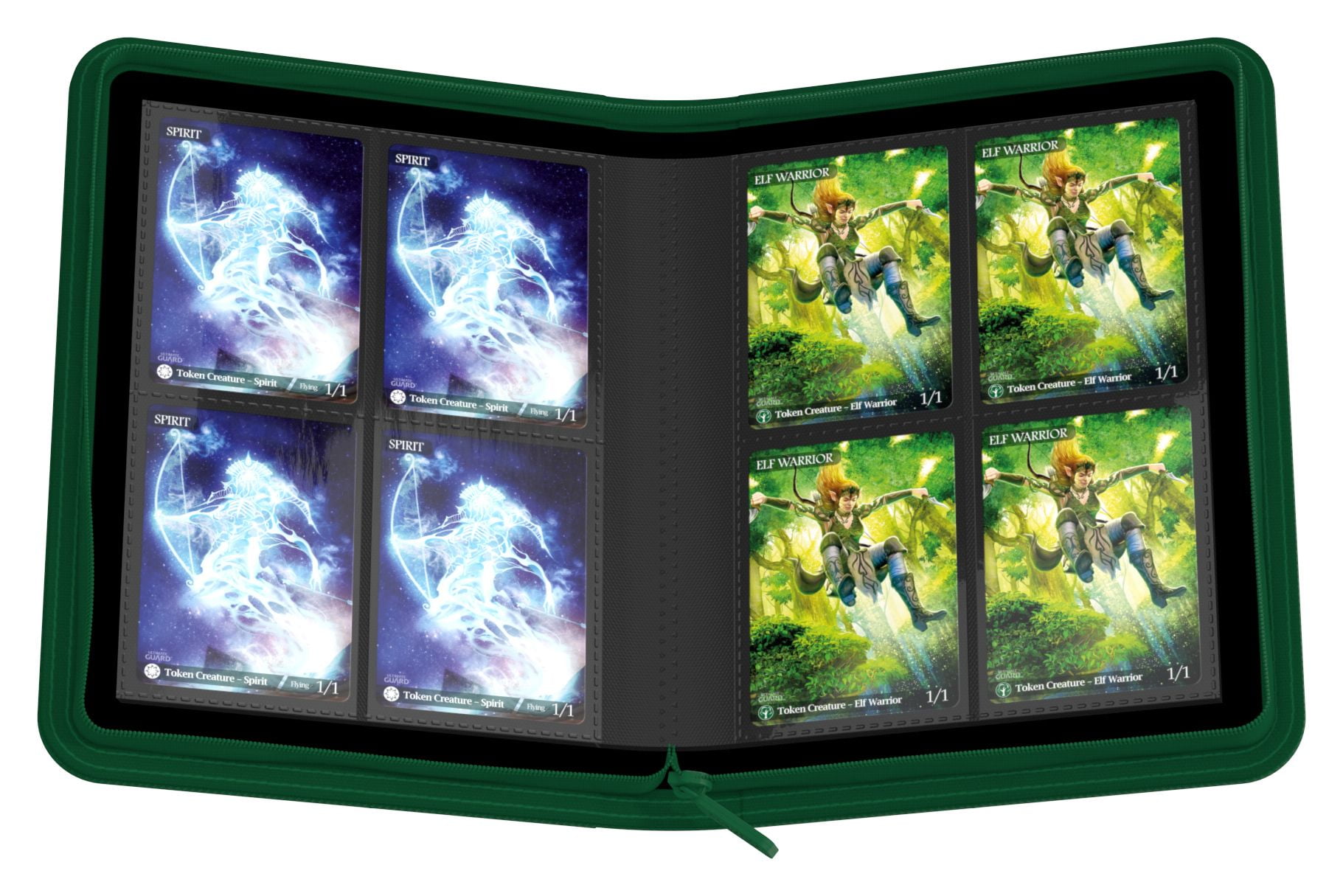 Ultimate Guard 4 Pocket Zipfolio Xenoskin Card Binder, Green