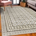 thumbnail image 3 of Ethnic Decorative Rug, Traditional Abstract Tribal Art Pattern Wavy Look Oriental Ornaments, Quality Carpet for Bedroom Dorm and Living Room, 6 Sizes, Pale Sage, by Ambesonne, 3 of 4